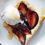 plum tarts with honey and black pepper